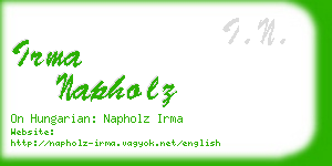 irma napholz business card